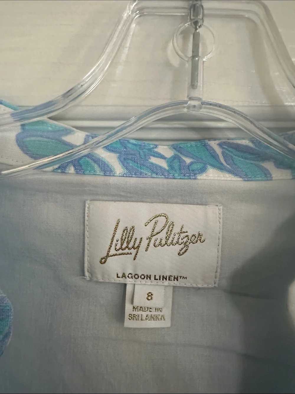 Lilly Pulitzer White and Aqua Floral Puff-Sleeve Midi Dress